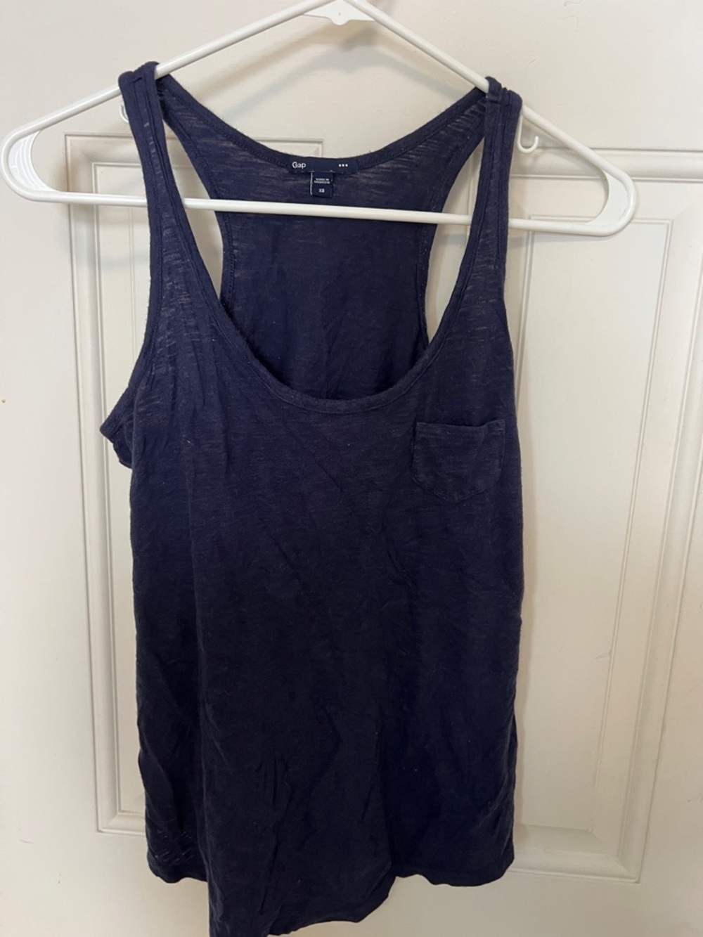 GAP Navy Racerback Pocket Tank